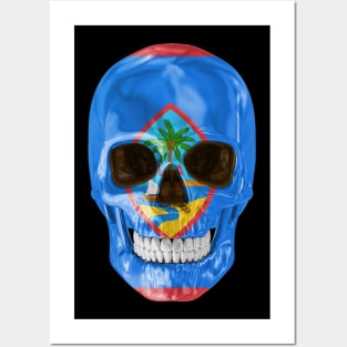 Guam Flag Skull - Gift for Guamanian With Roots From Guam Posters and Art